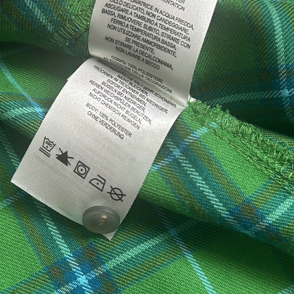 Mountain Hardwear Green Plaid Light Flannel Long Sleeve Button Down Women Size 8 - Picture 11 of 14